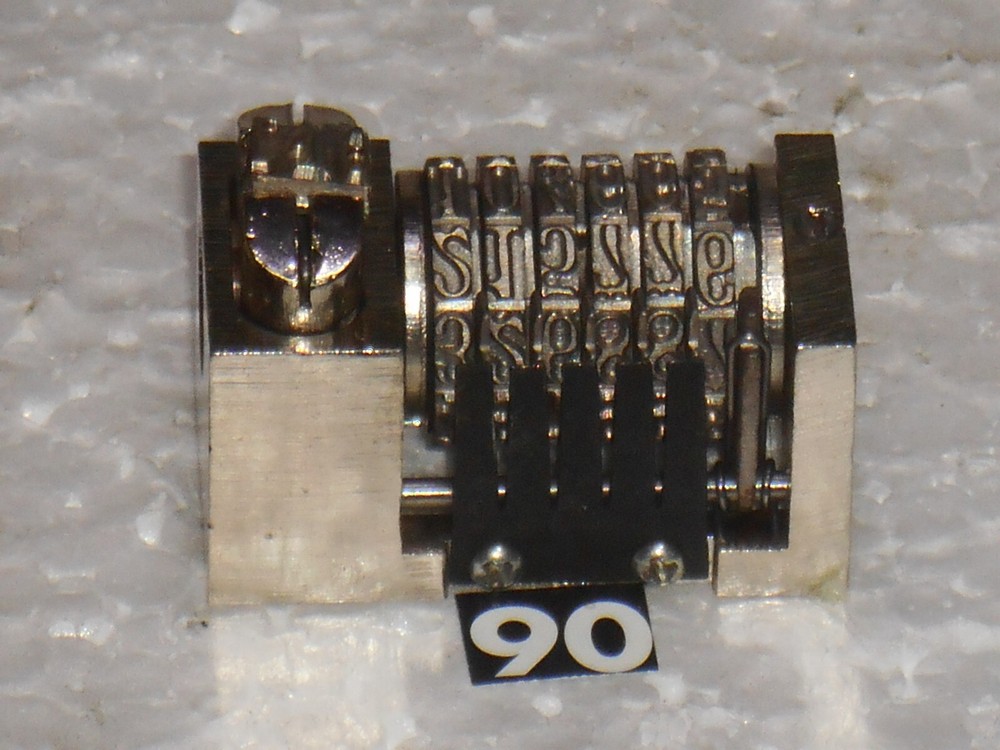 Reverse letterpress numbering machine | 90