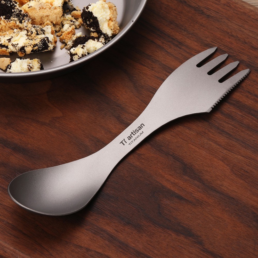 Versatile Spork Camping Practical Spoon Tableware Titanium Ultralight Utensils