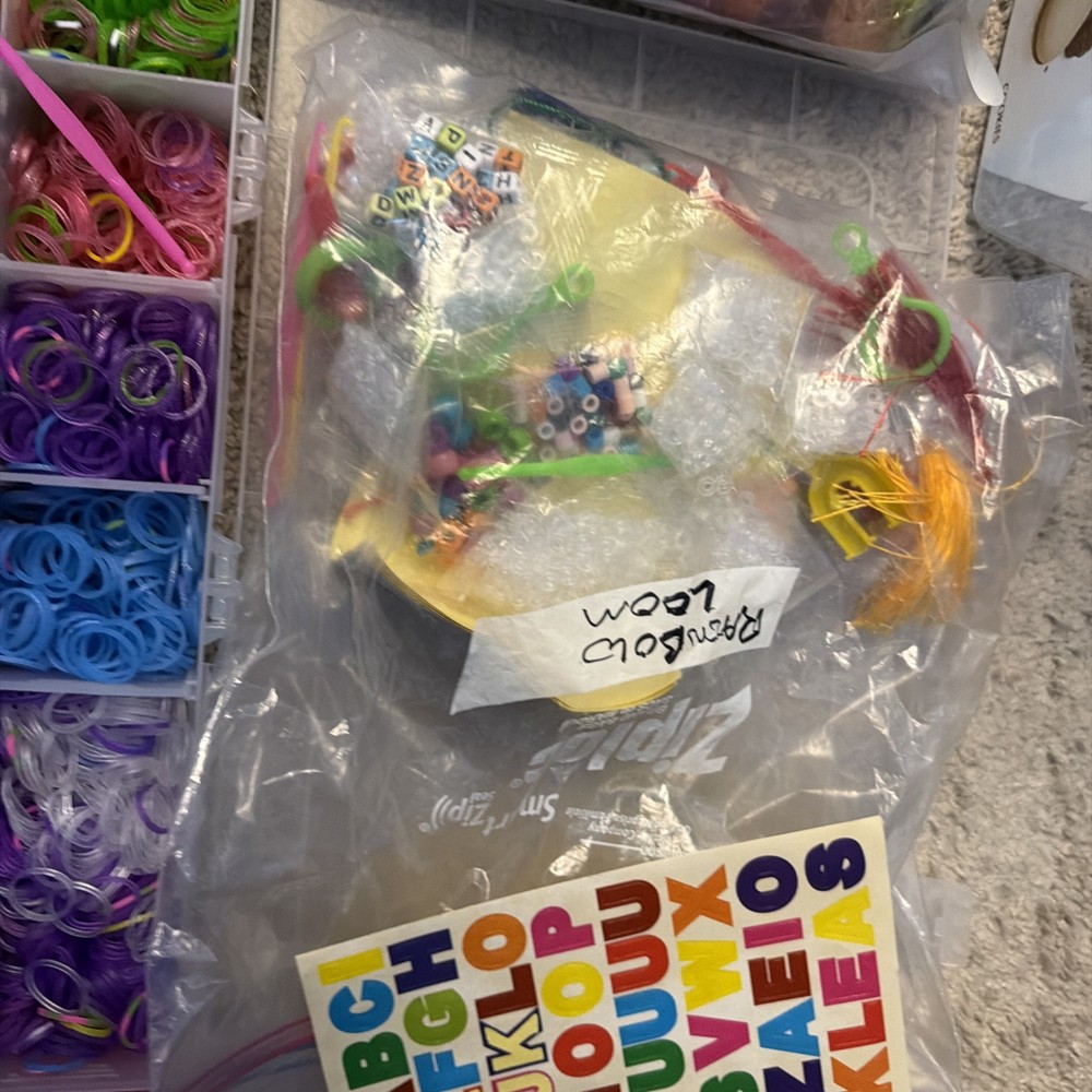 Huge Rainbow Rubber Bands Lot Includes Rainbow Loom Kit