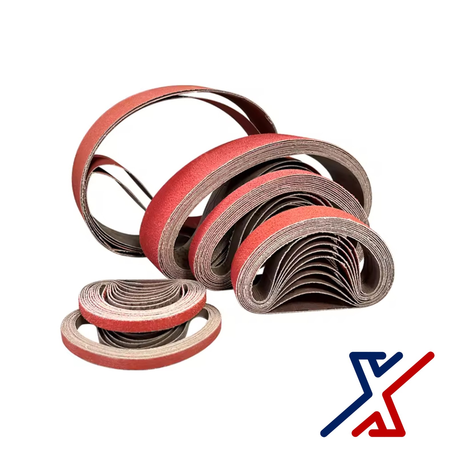 4" x 52 1/2" 100 Grit Cloth Backed Aluminum Oxide Sanding Belts by X1Tools
