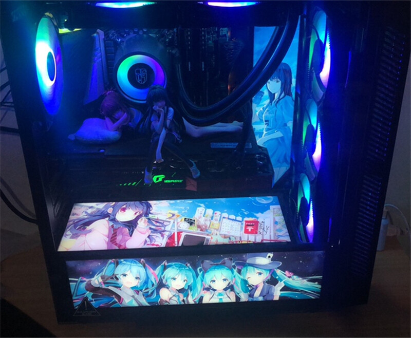 DIY Anime Light Board For PC Installed Custom Made Computer Case Decoration New
