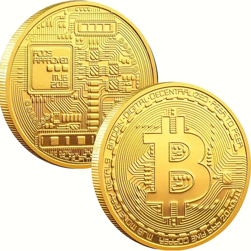 Physical Bitcoin with Gold Luster In Protective Case