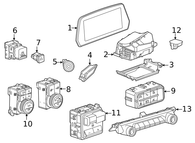 Genuine GM Ride Control Switch 86528894