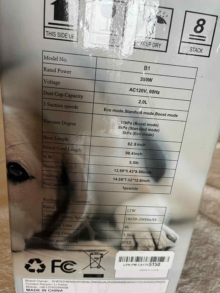 Crazydeer Pet Grooming Vacuum Kit