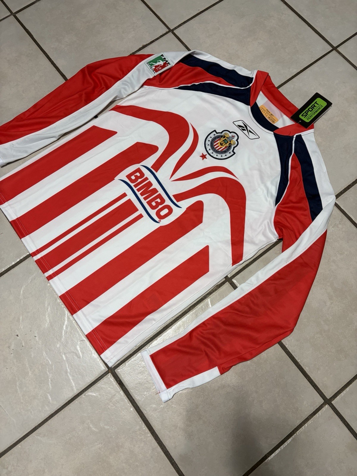 Chivas Del Guadalajara Retro 2006-07 Red Home Long Sleeve Jersey (Sz XL)