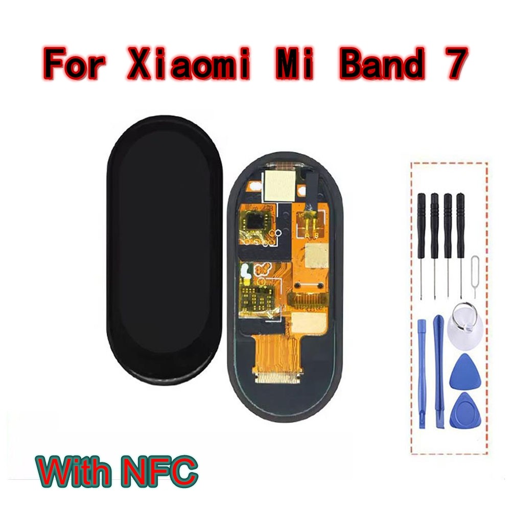 LCD Display Touch Screen Assembly with NFC For Xiaomi Mi Band 7 Replacement Part