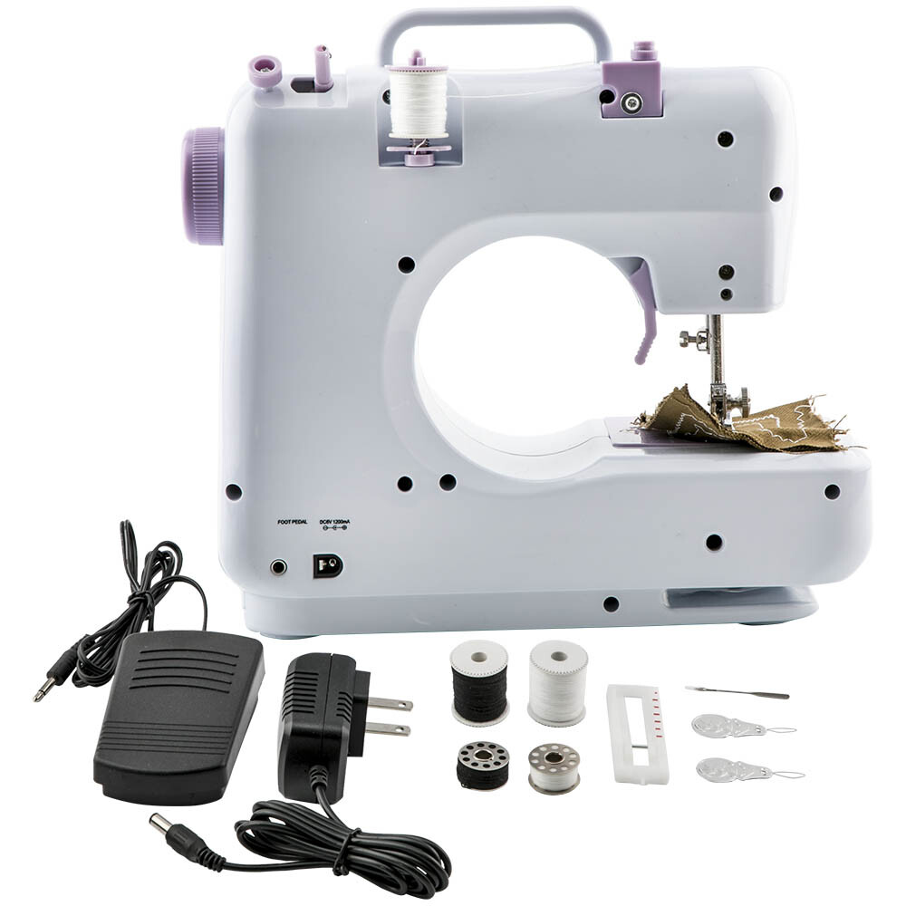 Small Automatic Sewing Machine Electric Crafting Mending w/12 Built-In Stitches