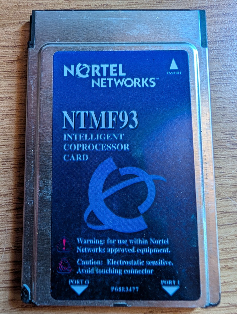 Nortel NTMF93  INTELIGENT CoProcessor Card REL 01