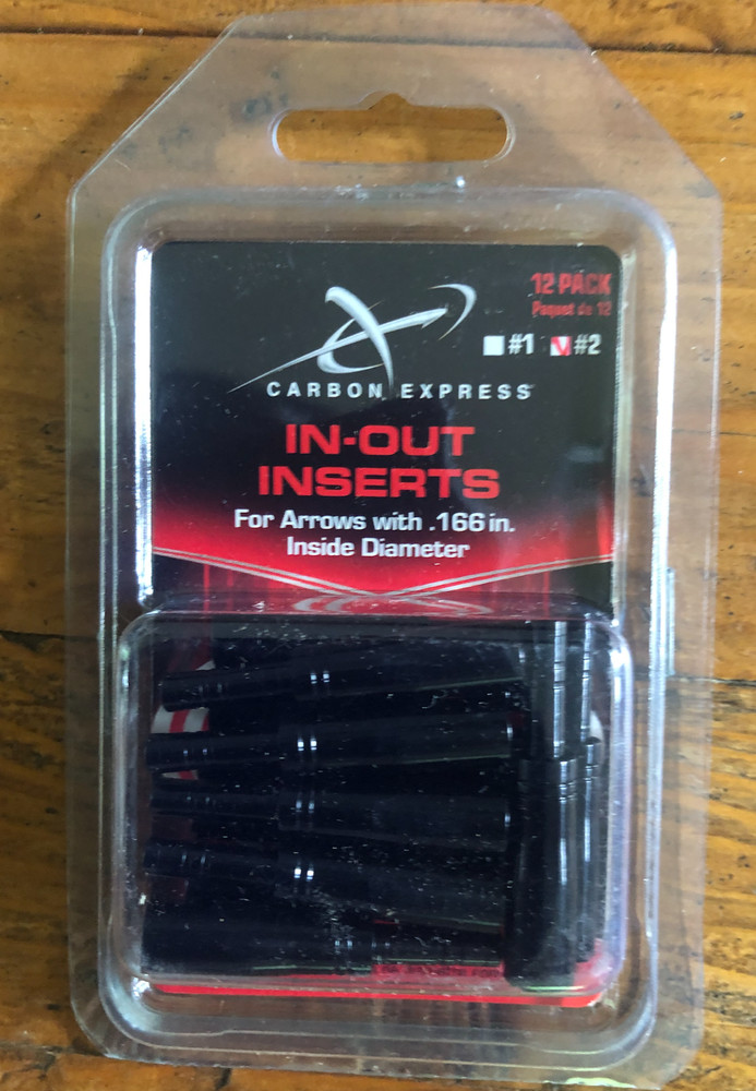 Carbon Express INSERTS #2 .166 INSIDE DIAMETER XSD 12-Pack MPN 50340 - HALF OUT
