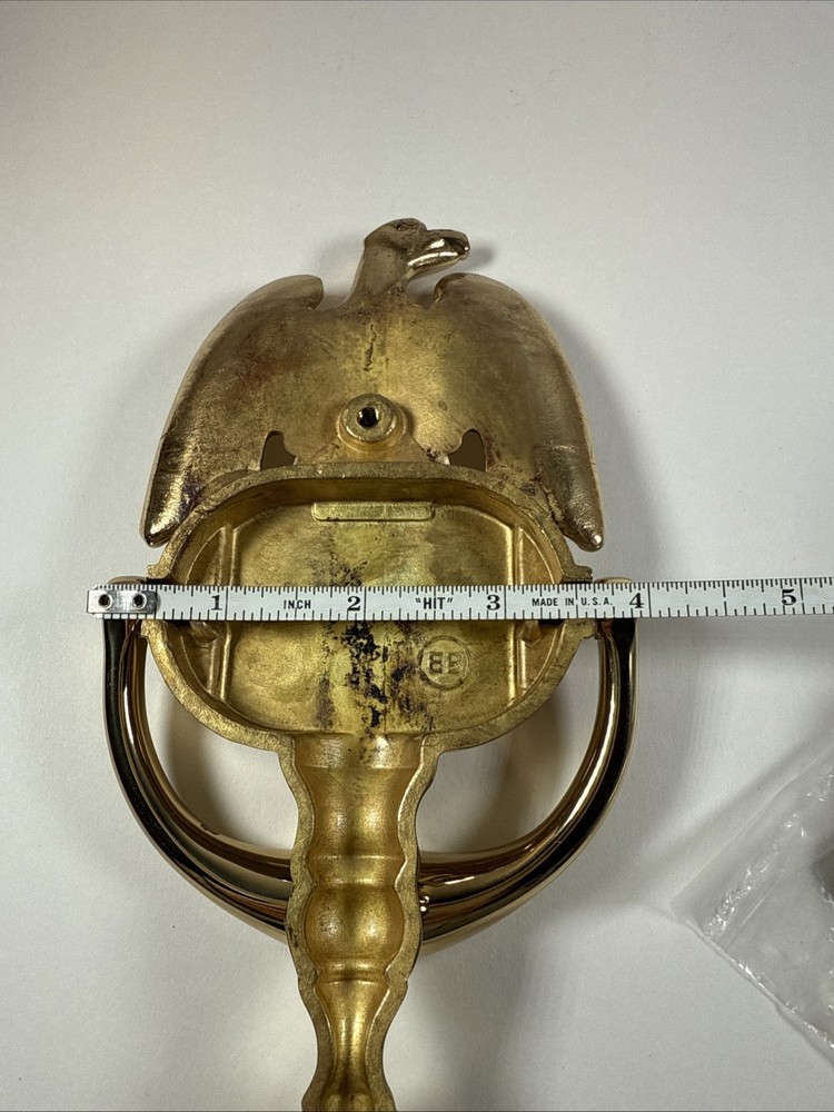 Vintage NIP Baldwin Solid Brass 8” Eagle Door Knocker With Original Hardware