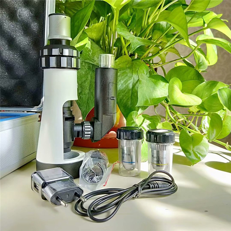 100X-400X Portable Zoom Metallographic Microscope Hand-held Microscope