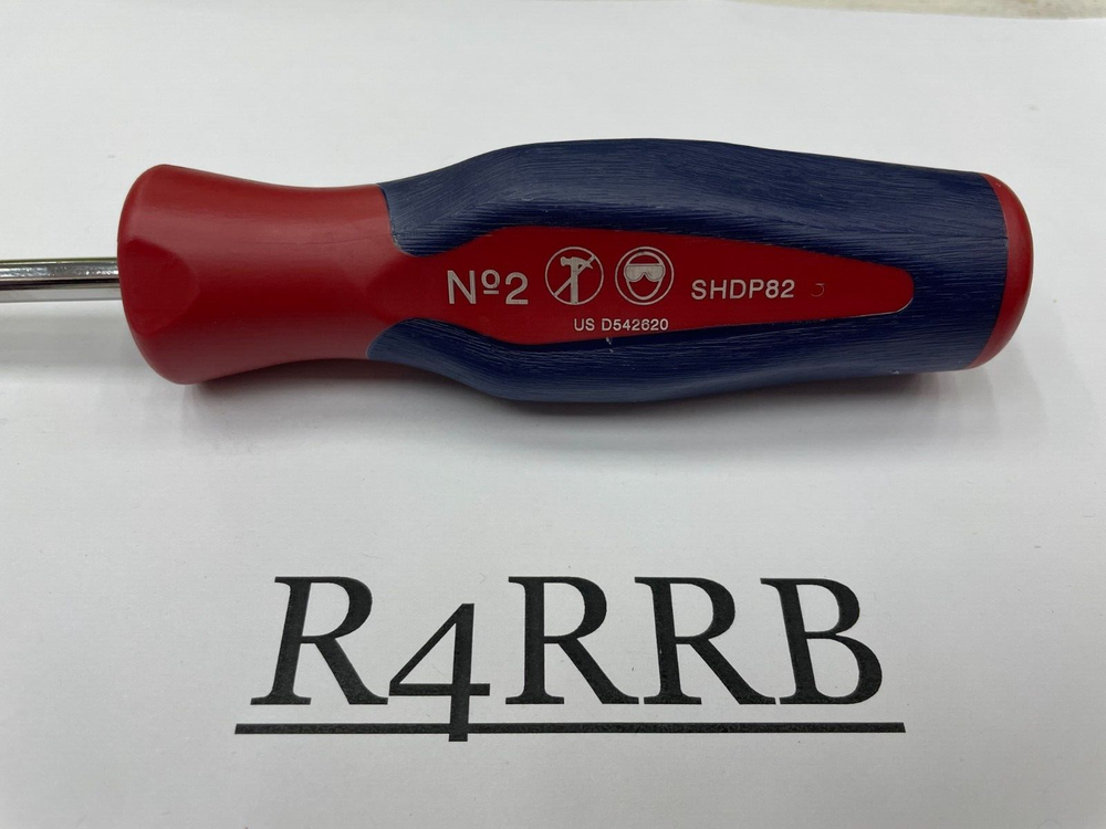 Snap-on Tools RED WHITE BLUE Hard GRIP #2 Phillips Head Screwdriver SHDP82RWB