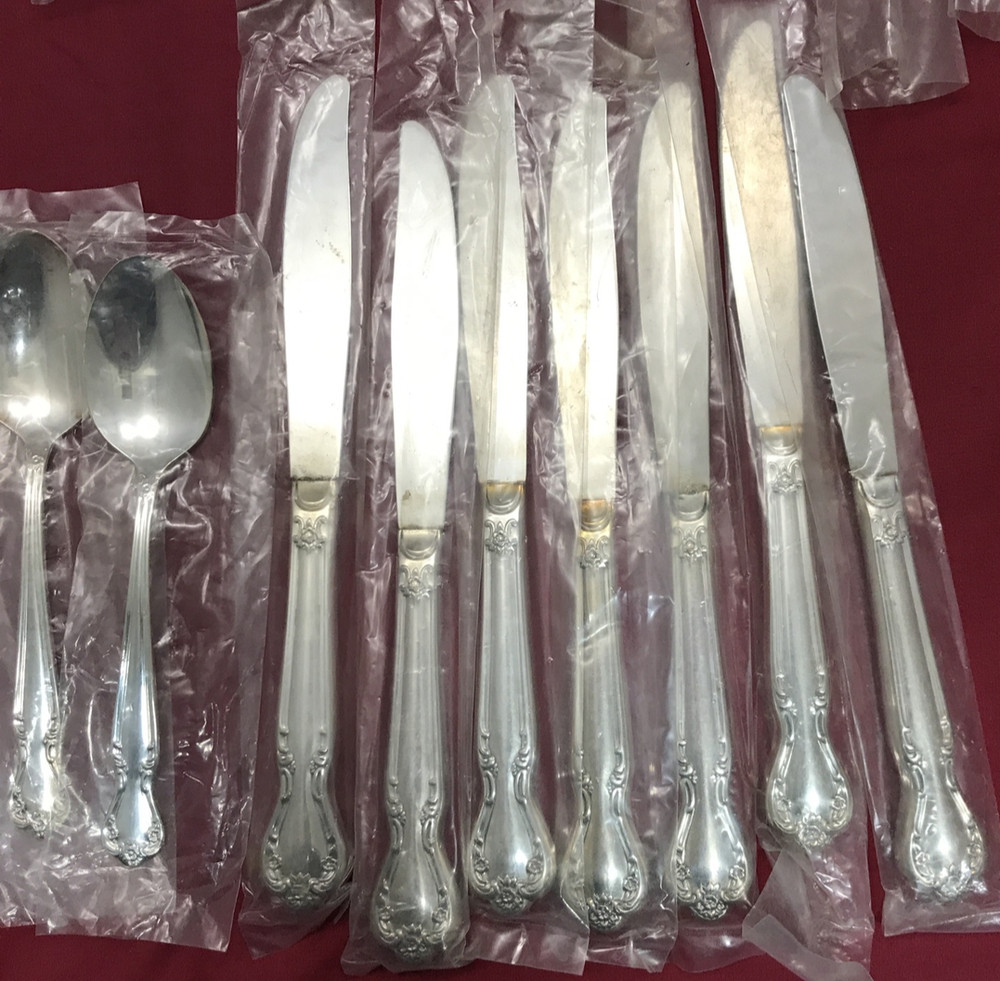 32 Pc DAYBREAK aka ELEGANT LADY Silverplated FLATWARE Rogers & Bro Mostly NOS!