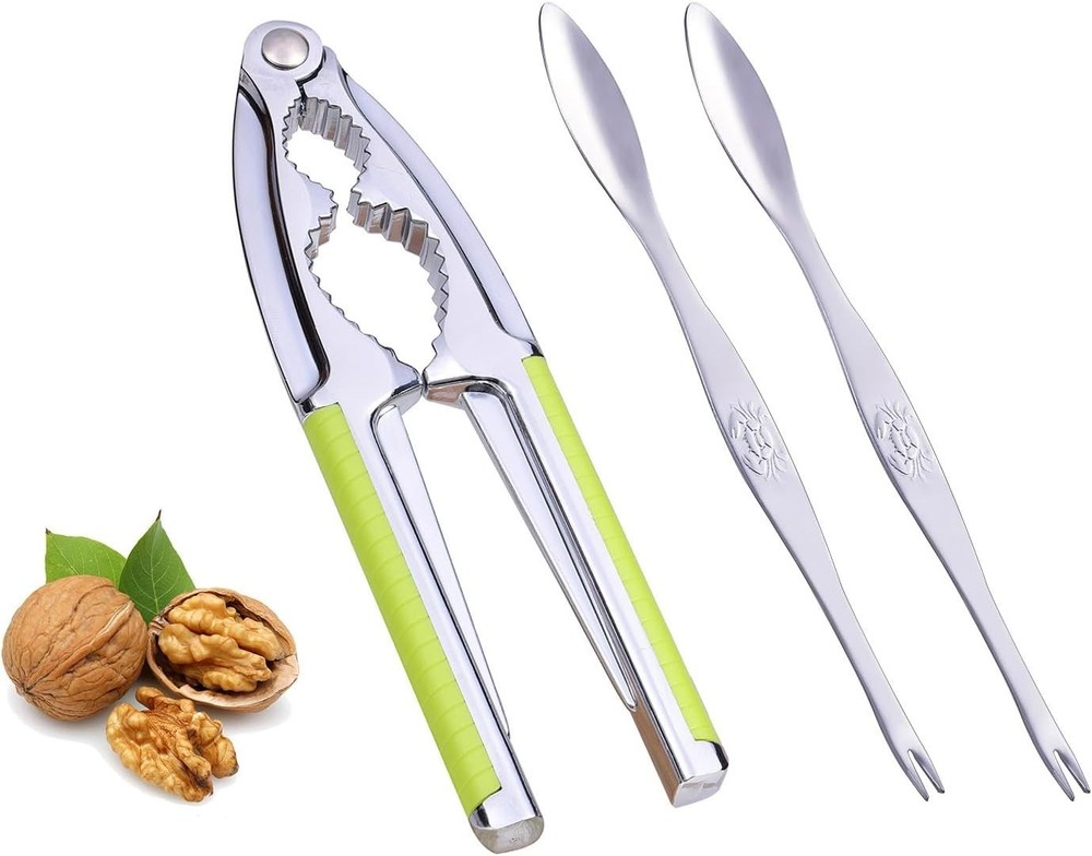 Nut Cracker, Nutcracker, Seafood Tools, Walnut Cracker for All Nuts, Heavy Du...