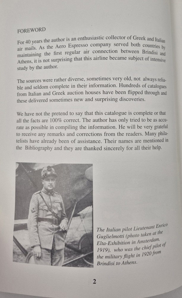 Vincent Prange Aero Espresso Italiana SA Catalogue Stamps Flights Documents Air