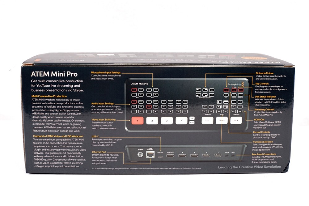 Used Blackmagic Design ATEM Mini Pro Production Switcher