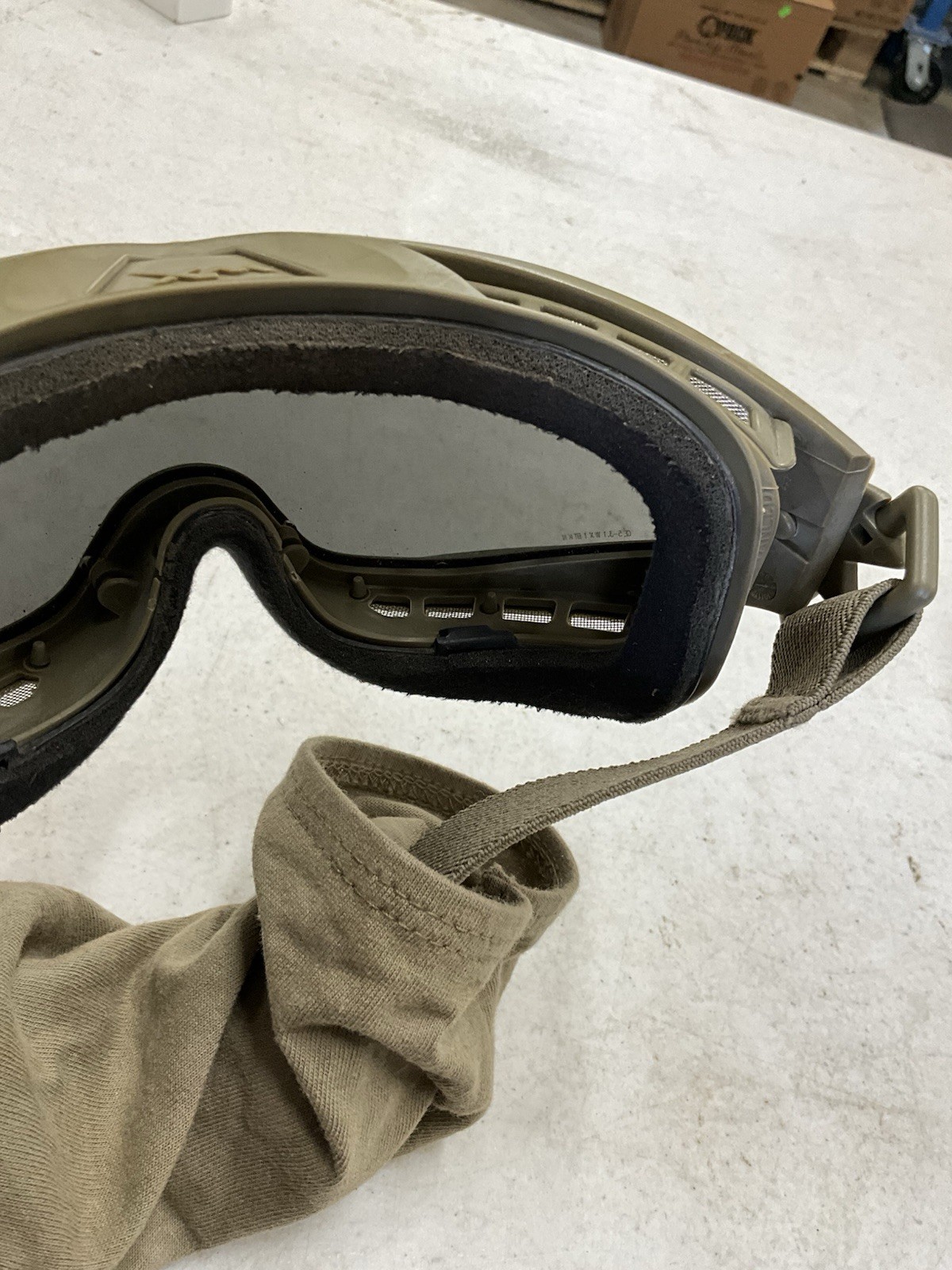 USGI Wiley X Spear Goggles with Cover Smoke Lens Coyote Color