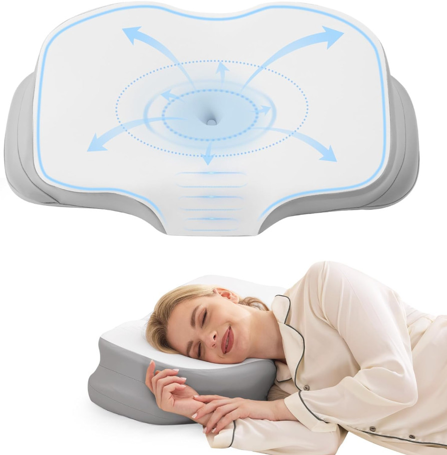 Cervical Neck Pillow Memory Foam Ergonomic Side Sleeper Cooling Cover