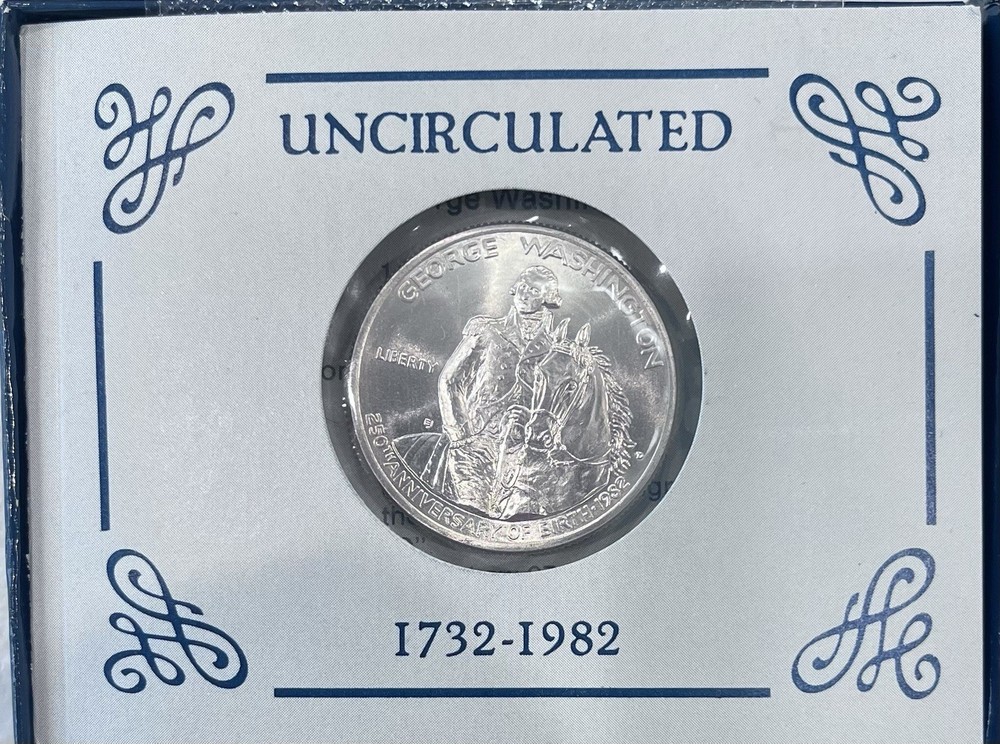 1982 D WASHINGTON HALF DOLLAR 90% SILVER IN ORP & COA