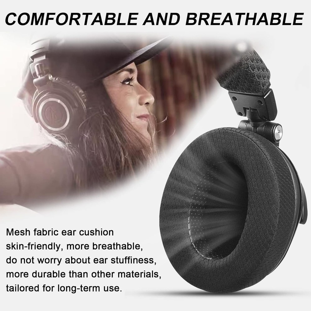 Upgraded Replacement Earpads Cushions for HyperX Cloud/Alpha, Audio Black