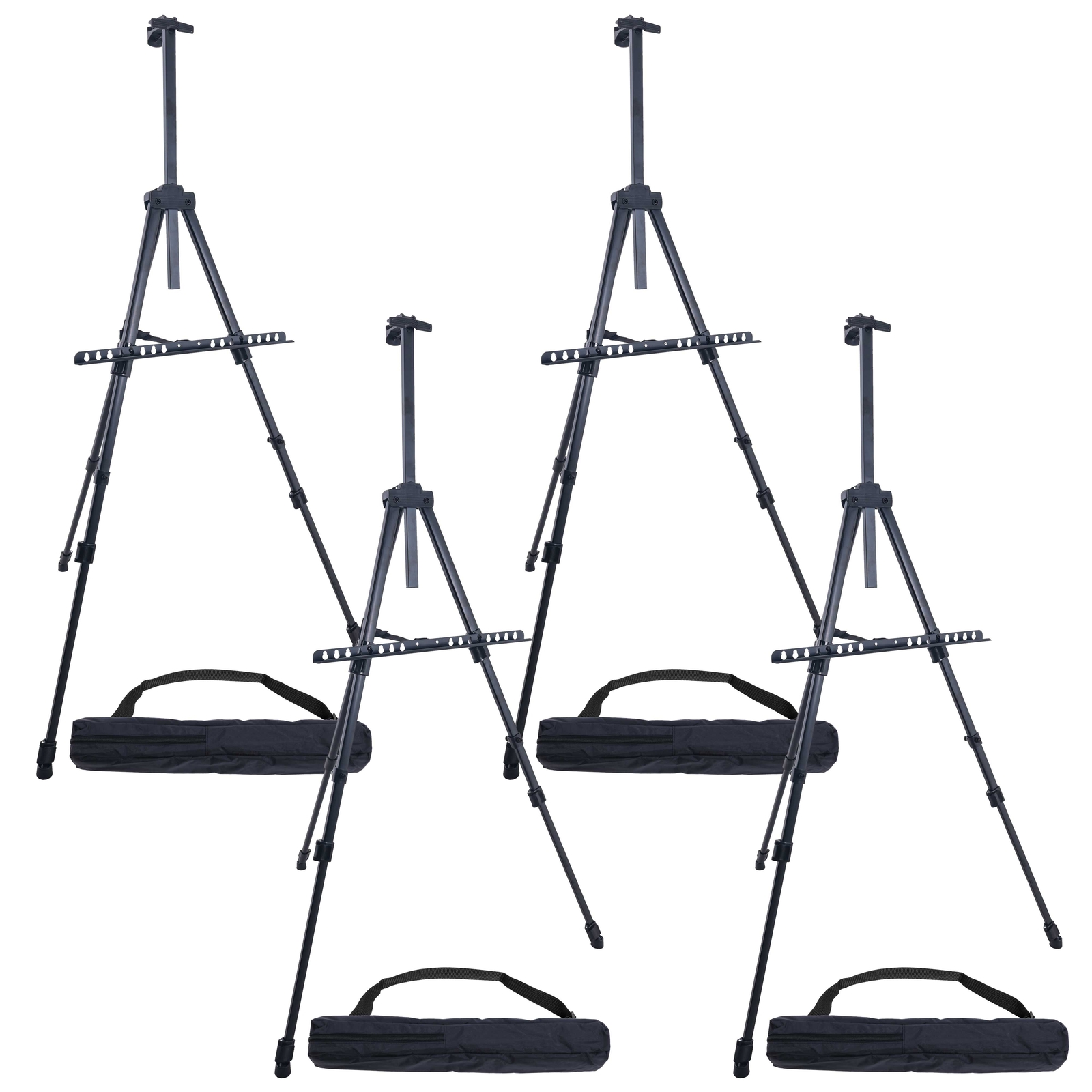 66" Aluminum Tripod Adjustable Artist Display Easel Stand, Tabletop, 4 Pack