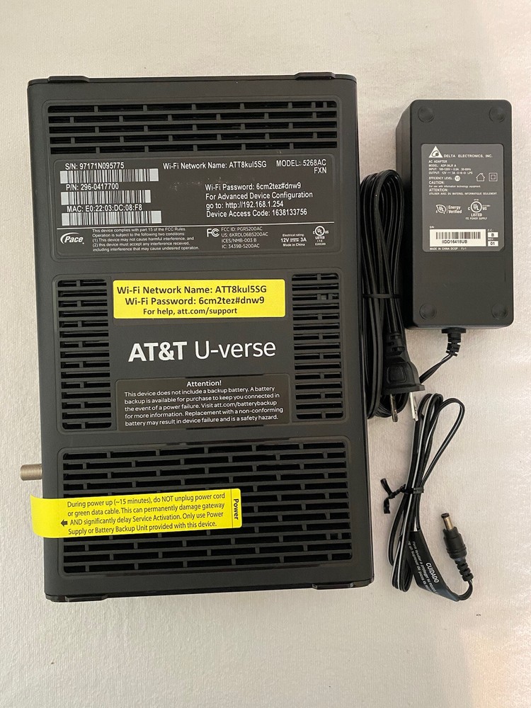 Gateway Wireless Internet Router/Modem Unit with AC Adapter & power cord