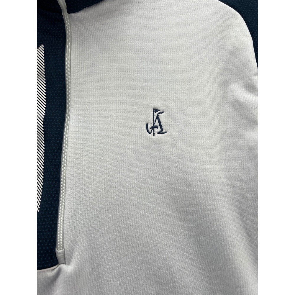 Galvin Green Pullover Mens Medium 1/4 Zip Golf Navy White Performance