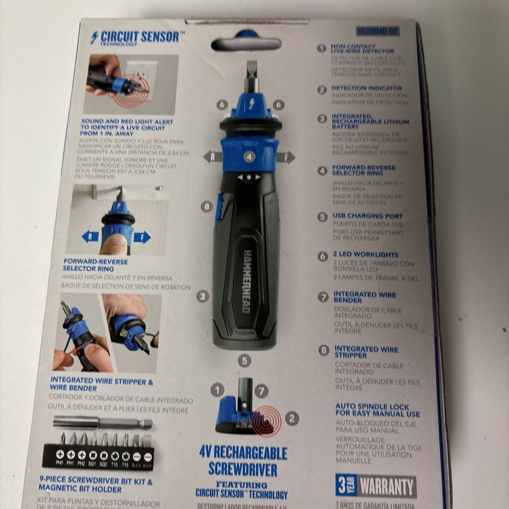 HAMMERHEAD Circuit Sensor 4-volt 1/4-in Cordless Screwdriver