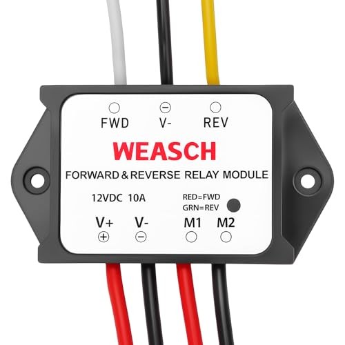 Forward and Reverse Relay Module, 12V 10A Pre-Wired with LED Light, for