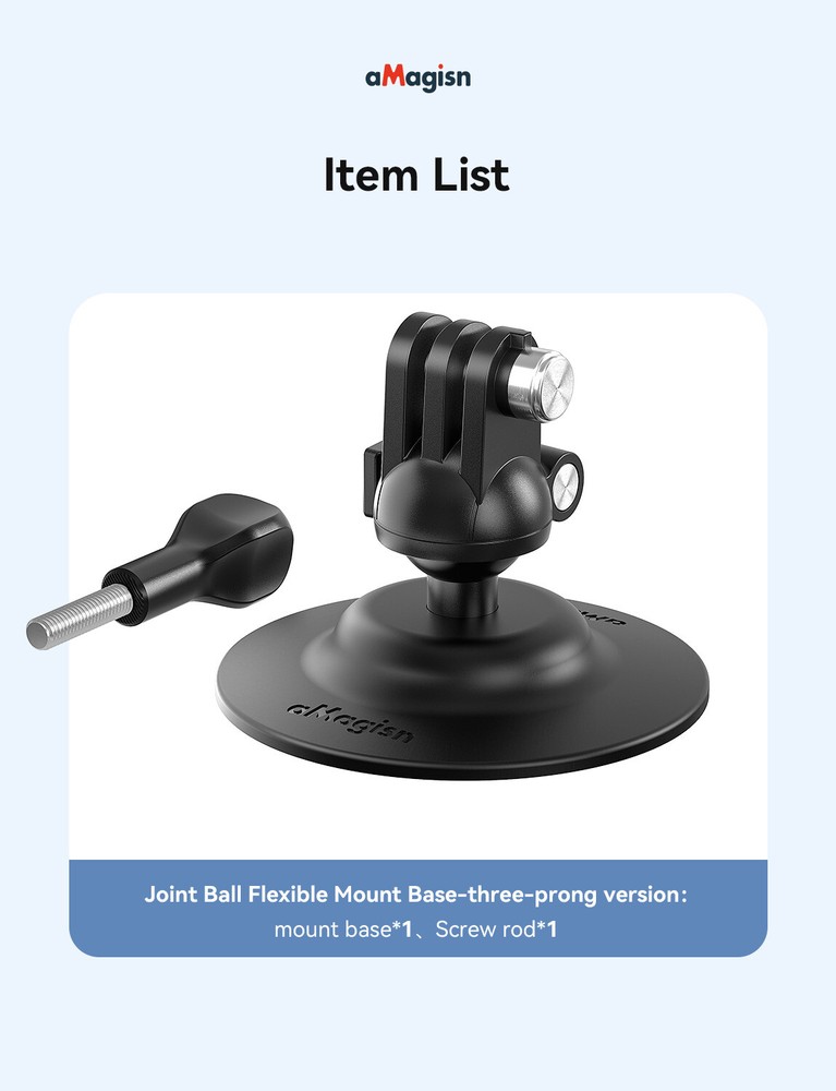 Universal 360° Rotation Mount Base Adapter for DJI/GoPro/Insta360 Action Camera