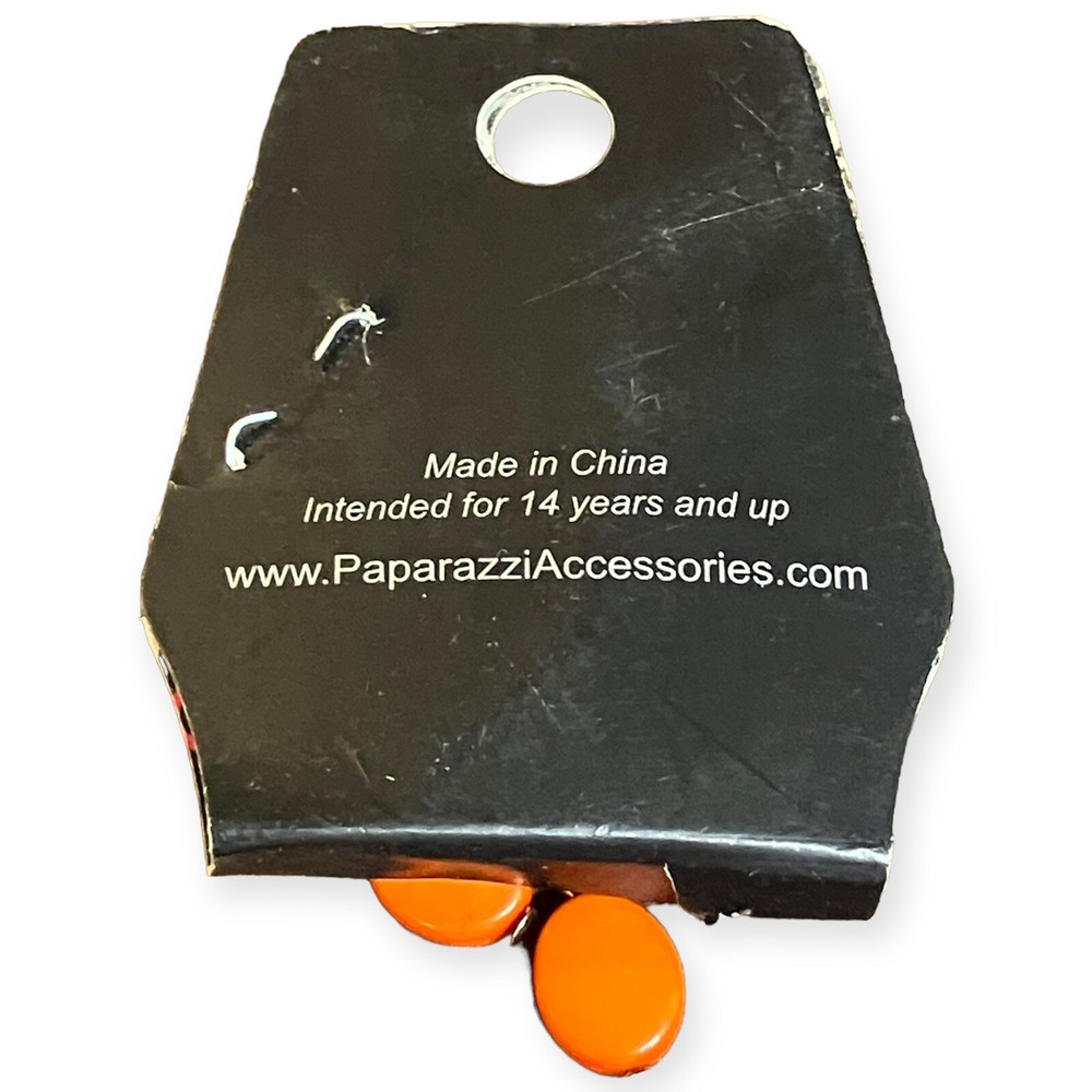 Paparazzi Orange Small Hook Dangle Earrings