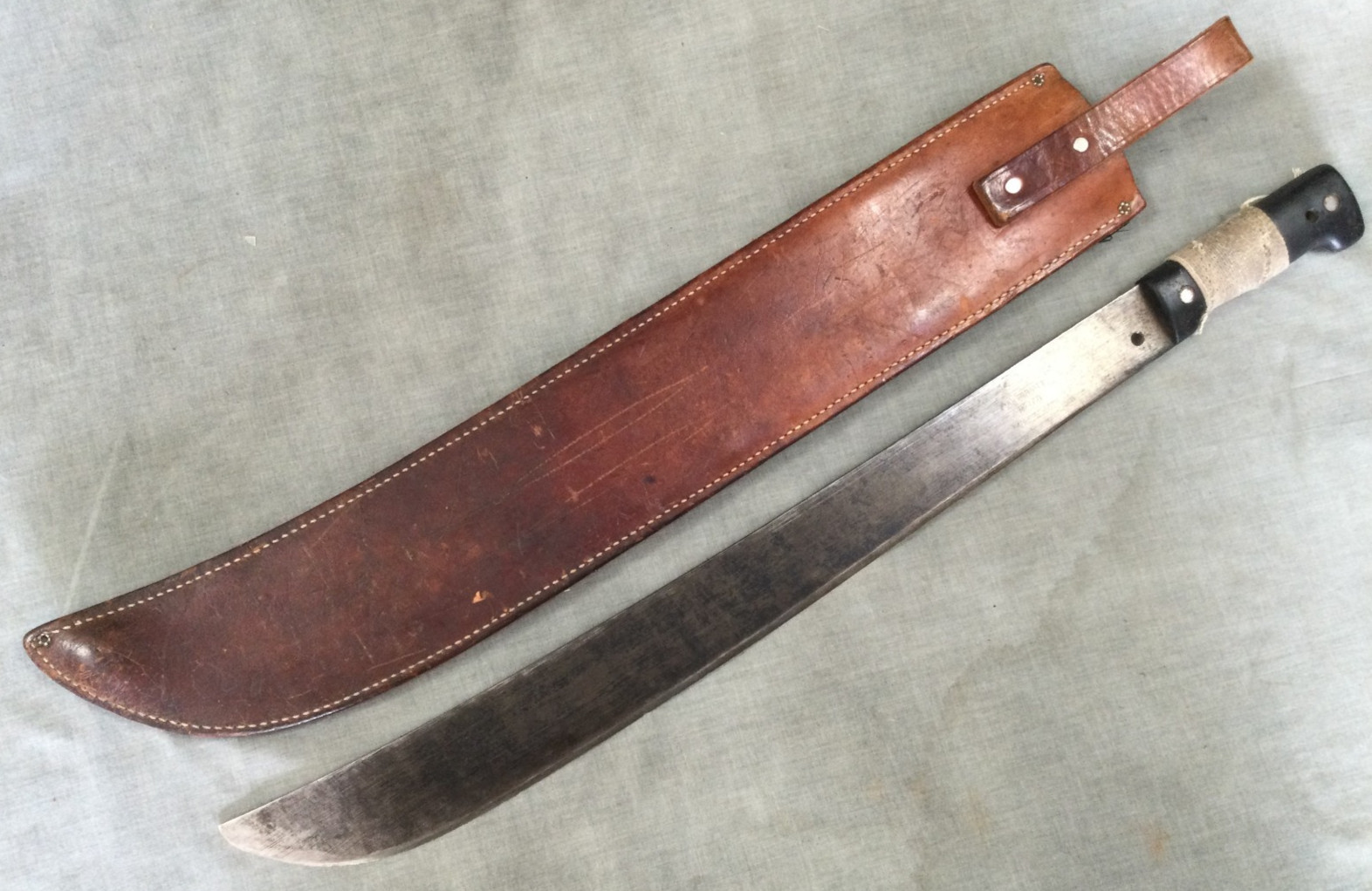 Vintage Machete Martindale 460 MADE IN ENGLAND - 21.5" Blade - Leather Sheath