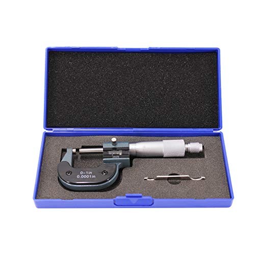 (R) 1" Mechanical Digital Outside Micrometer Digit Counter Carbide Tips 0.0001"
