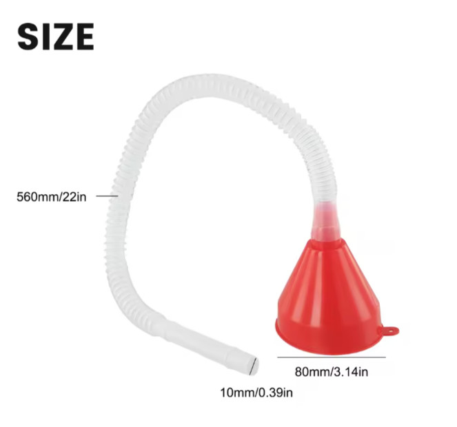 Universal Telescopic Car Oil Funnel with Hose Gasoline Fuel Filling Tool - NEW