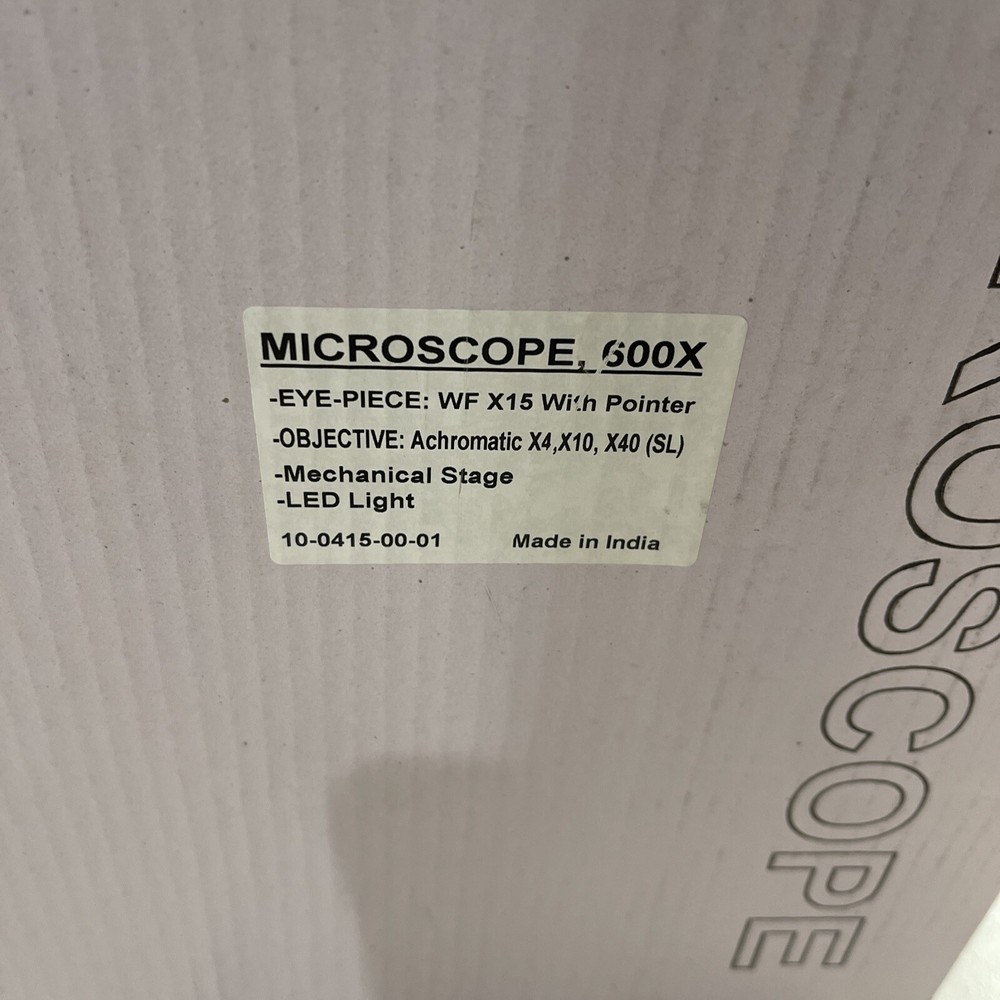 HOL Microscope 600X Stage LED Light Hands on Lab Science Microscope NEW