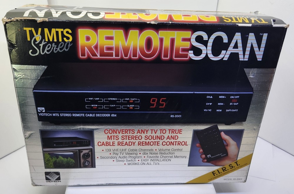 Vidtech MTS Stereo Remote Cable TV Television Decoder DBX RS-2001 Brand New
