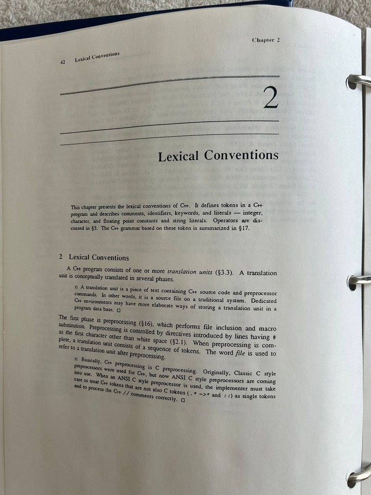 Vintage Apple 1990 C++ Annotated Reference Manual Draft by Bjarne Stroustrup