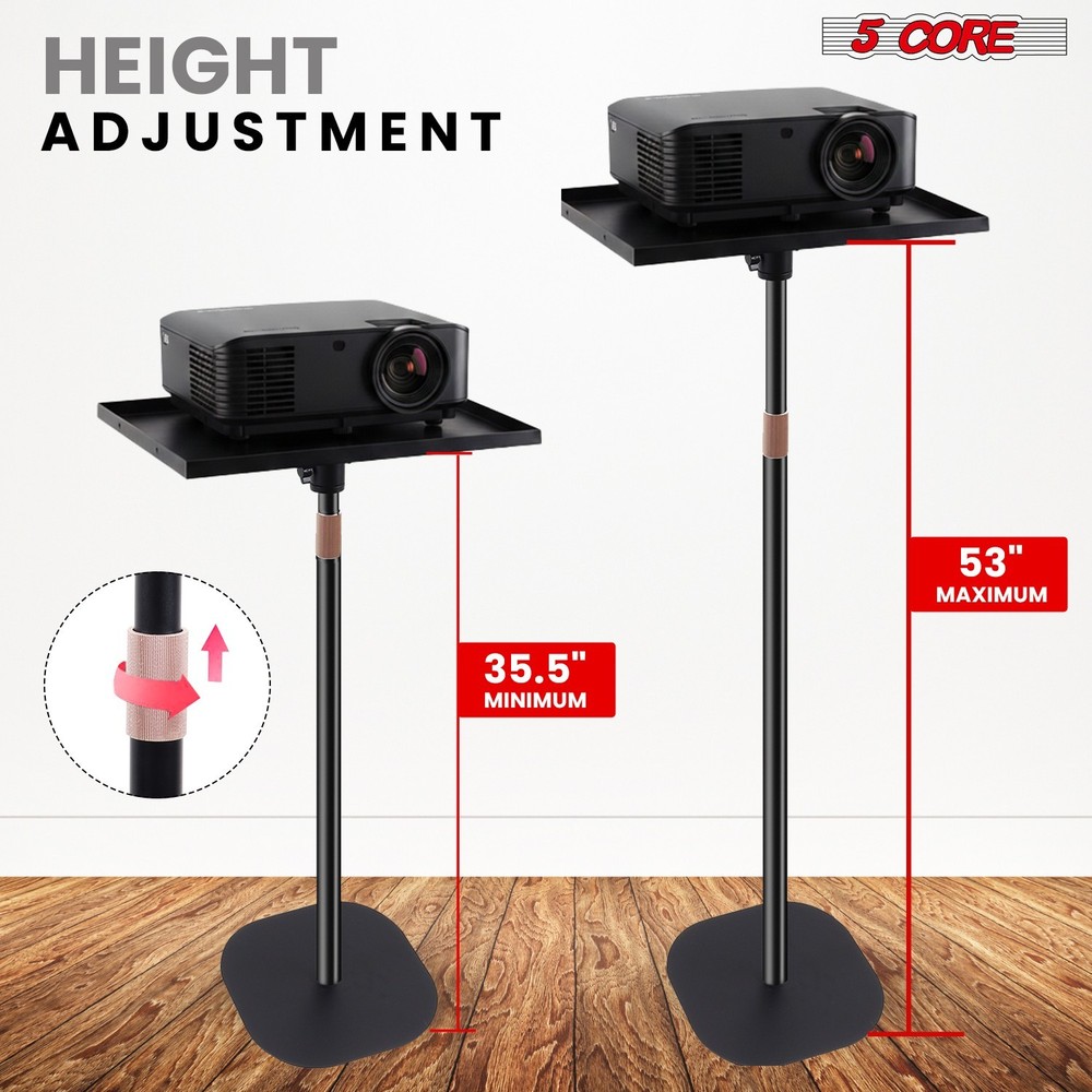 5 Core Projector Stand Floor Adjustable Heavy Base Universal Projectors Support