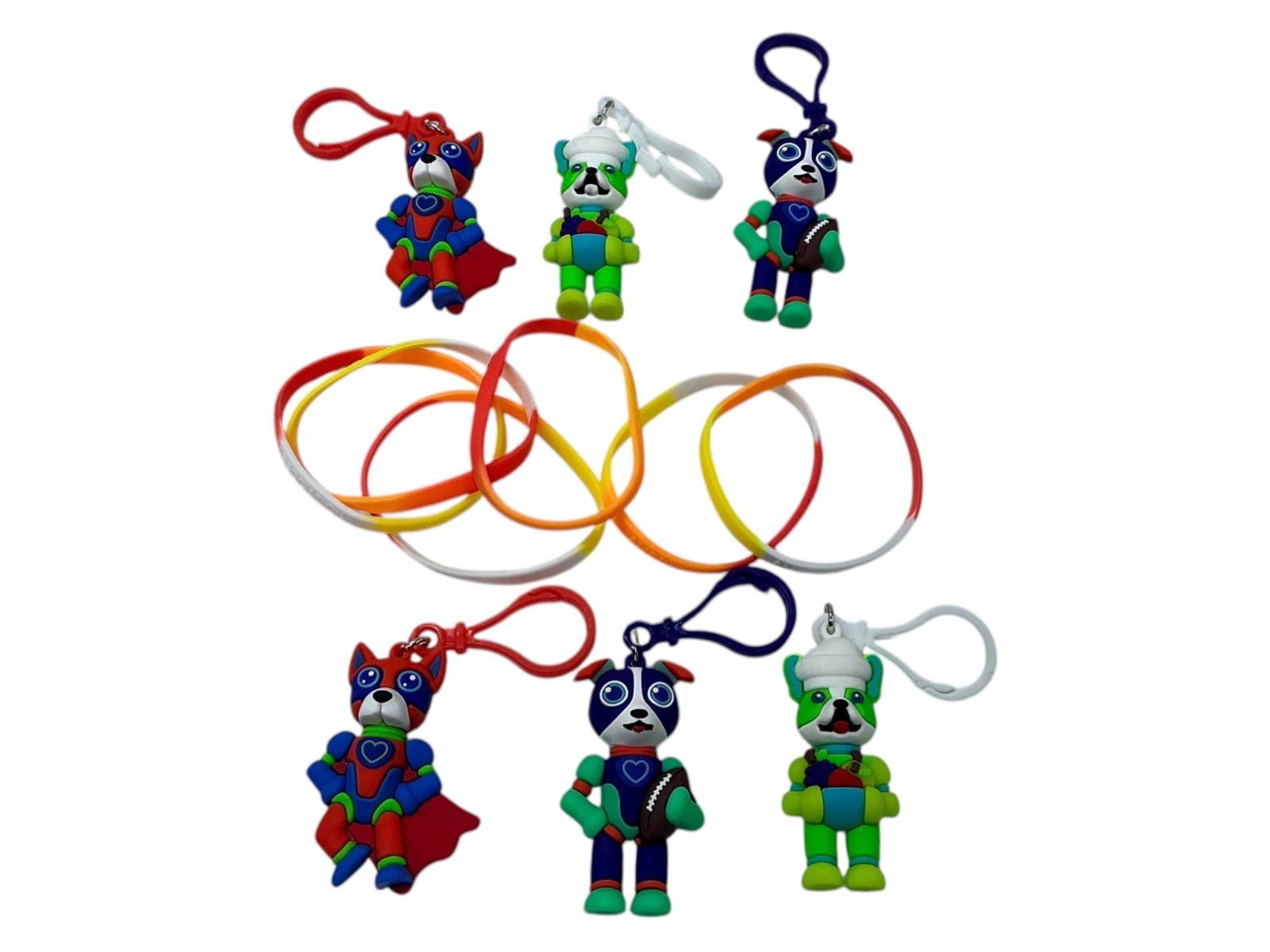 Lot Of 6 American Heart Association Keychains Rescue Beet Turbo & 6x Wristbands