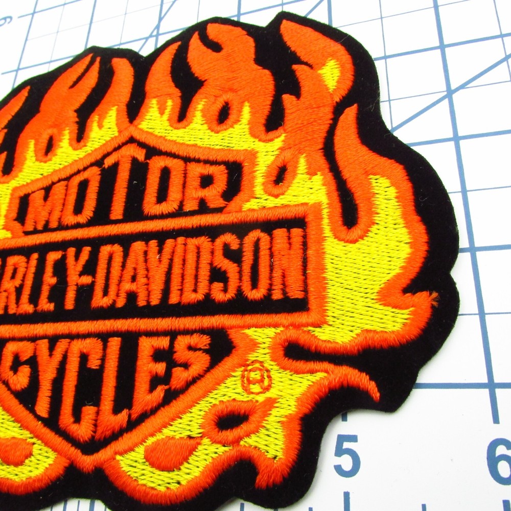 Vintage Authentic Harley Davidson Patch HD ( Bar And Shield Flames )