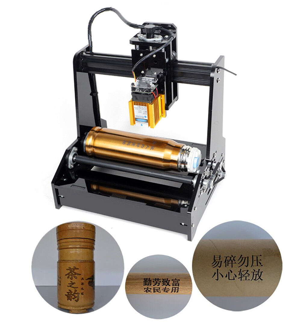 Portable 15W Cylindrical Laser Engraving Machine Desktop Metal Engraver Printing