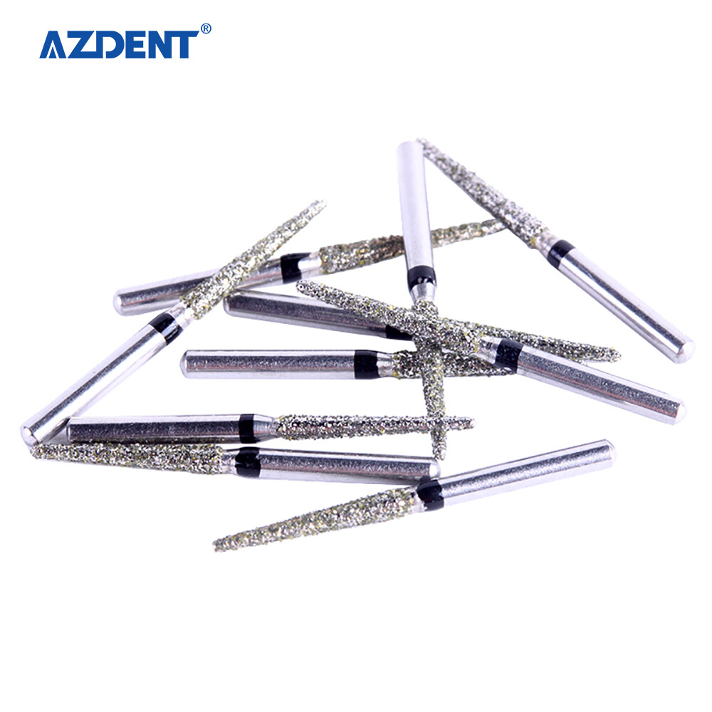 AZDENT Dental Super Coarse Diamond Burs Drills FG For High Speed Handpiece