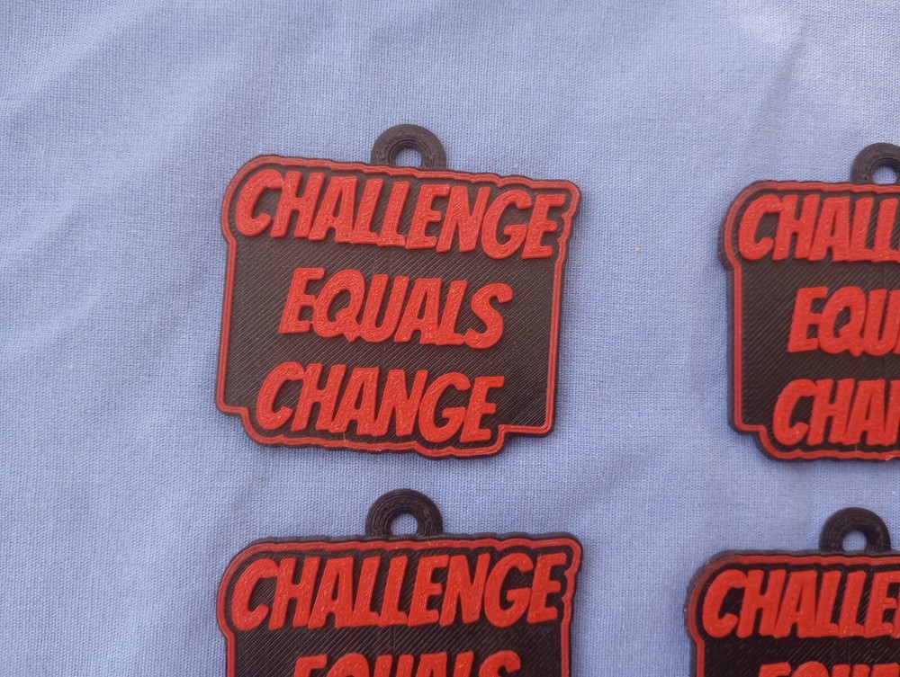 Custom made reminder: Challenge equals change 11 pieces