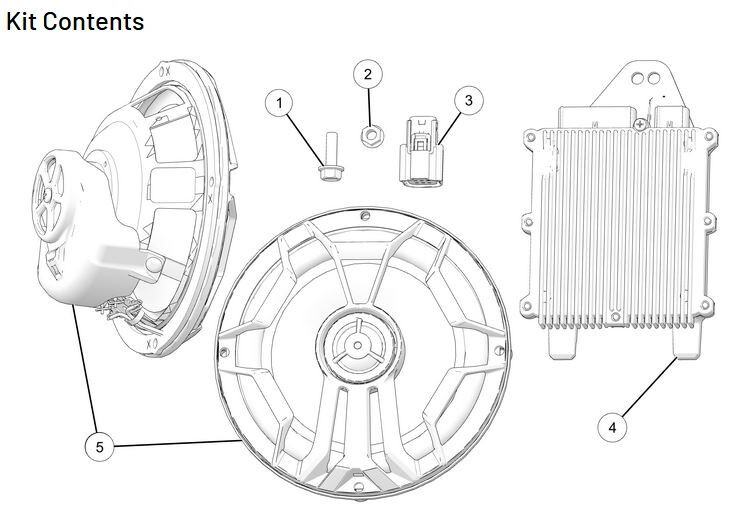 Indian Powerband Audio Saddlebag Speakers with Bass Boost Kit 6 1/2" 2890596