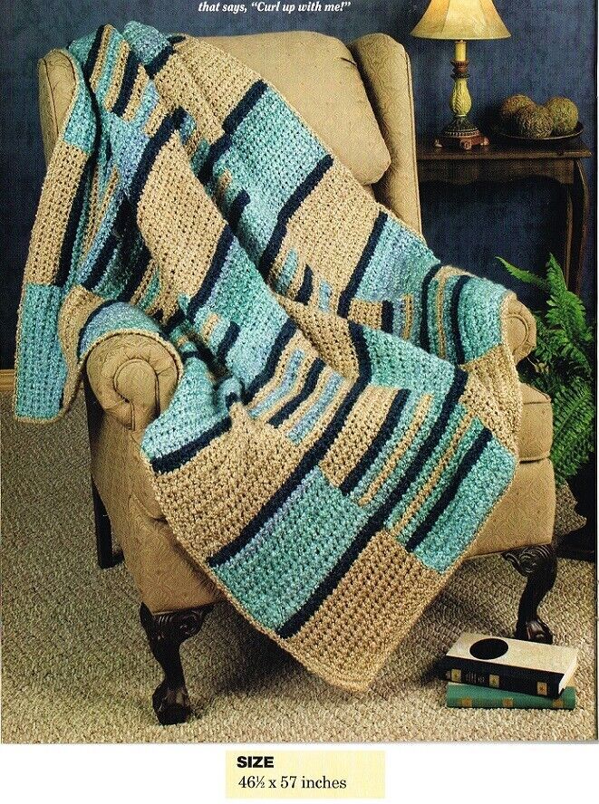TEXTURE THROW CROCHET PATTERN ONLY LN RYP
