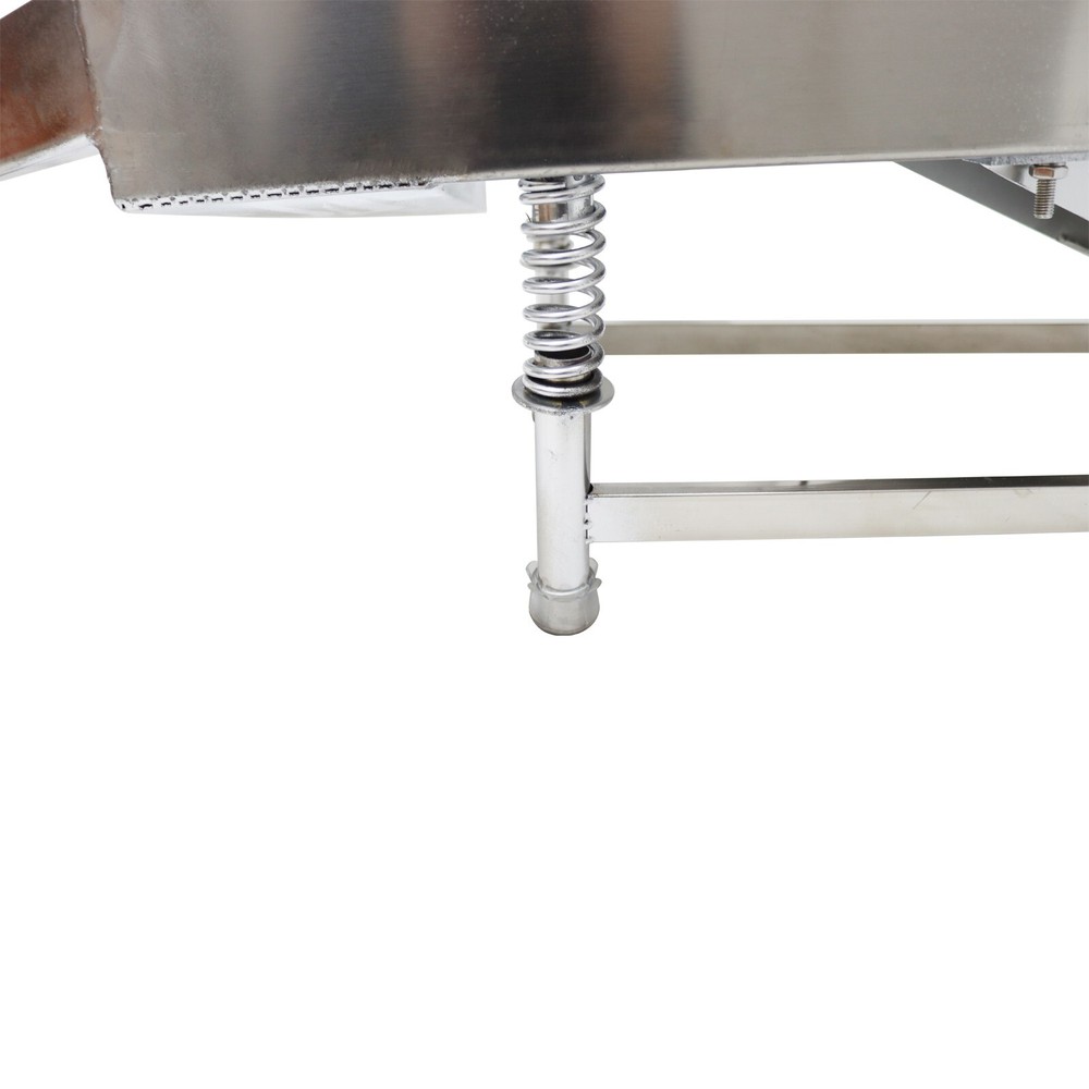110V Stainless Linear Vibrating Screen w/Single Layer 10mm Screen Sieve Machine