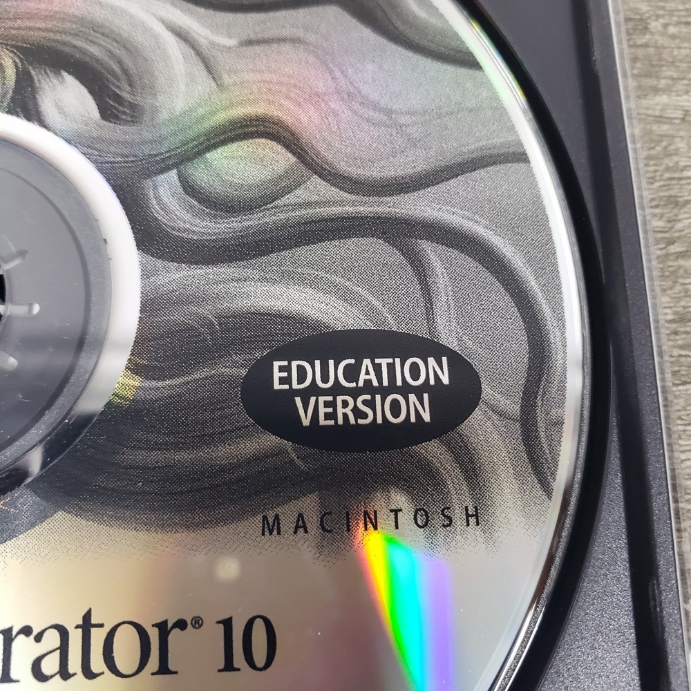 Adobe Illustrator 10 Education Version Mac / Macintosh CD w/ Serial Number