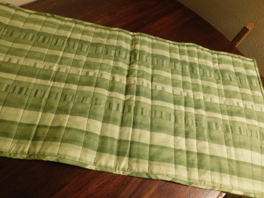 Breakfast Handmade Quilt Panel Table Runner Pieced Strips Coffee Eggs Bacon