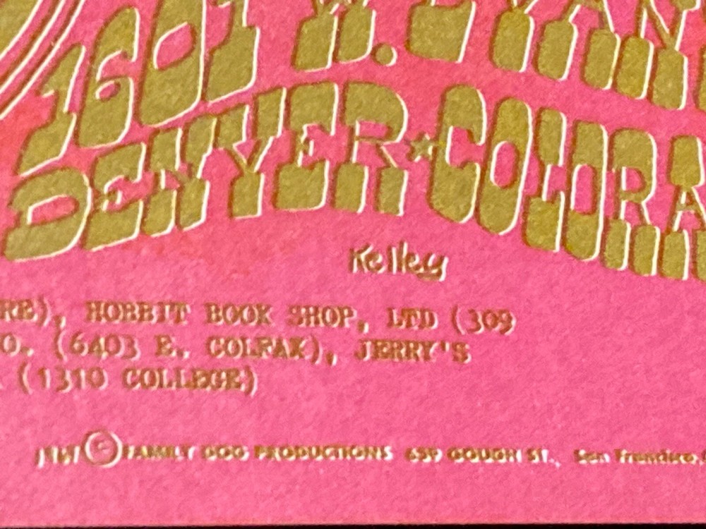 ALLMEN JOY CANNED HEAT 1967 DENVER COLORADO FAMILY DOG POSTCARD FDD-7 MInt - OP