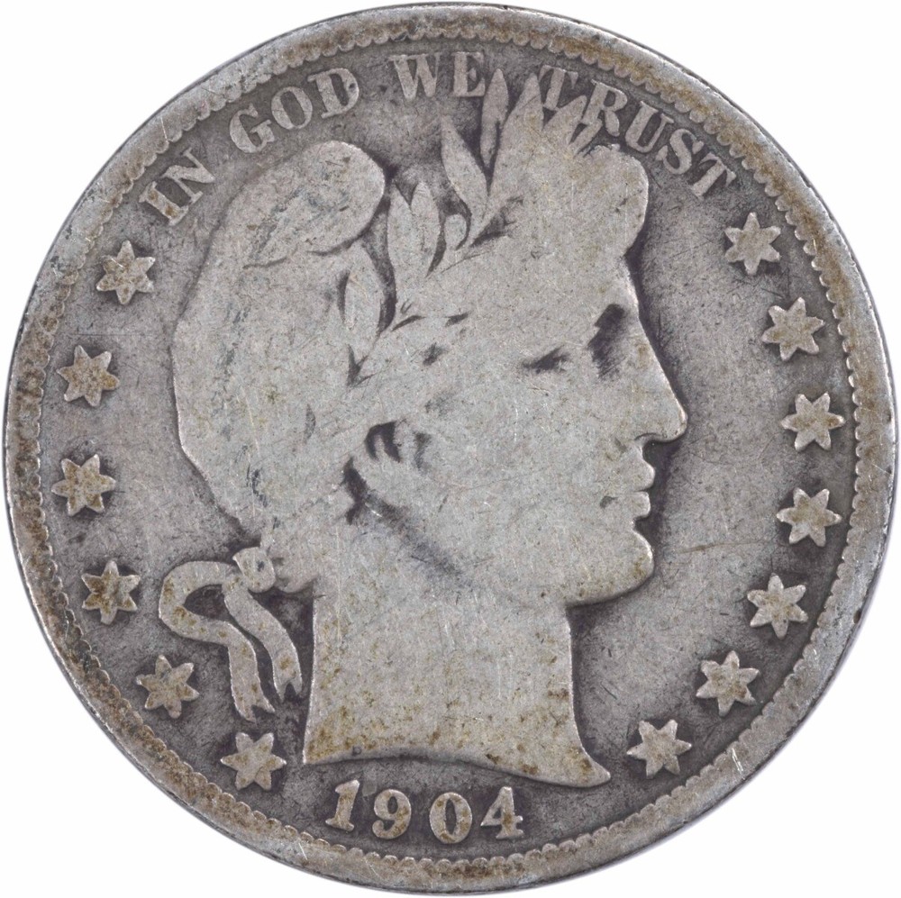 1904-S Barber Silver Half Dollar VG Uncertified #1136